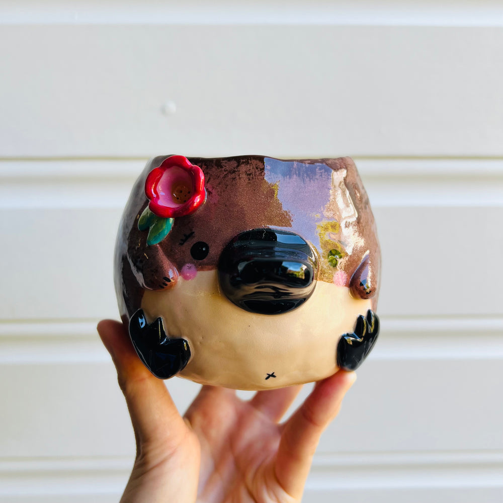 Flowery Platypus Pot, photo 1 of 5