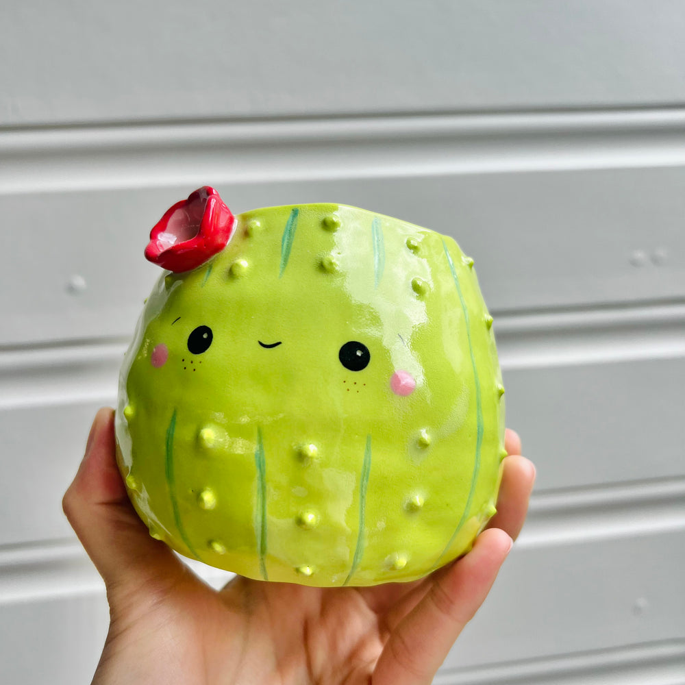 Flowery cactus pot, photo 6 of 7