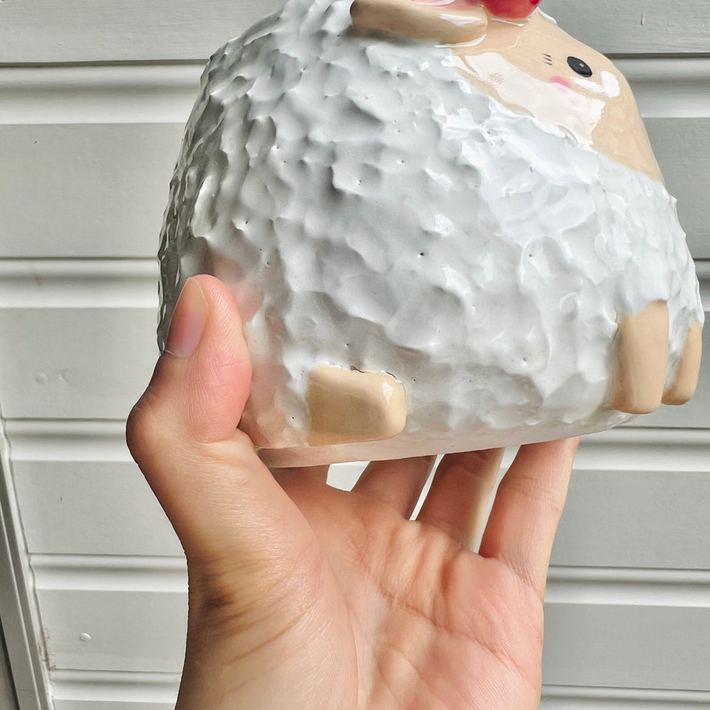 Flowery sheep pot, photo 9 of 10
