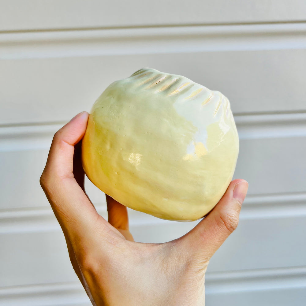 Smaller Dumpling VASE with mandarin friend, photo 4 of 5