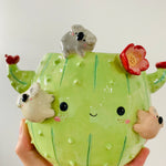 Flowery cactus pot with koala friends