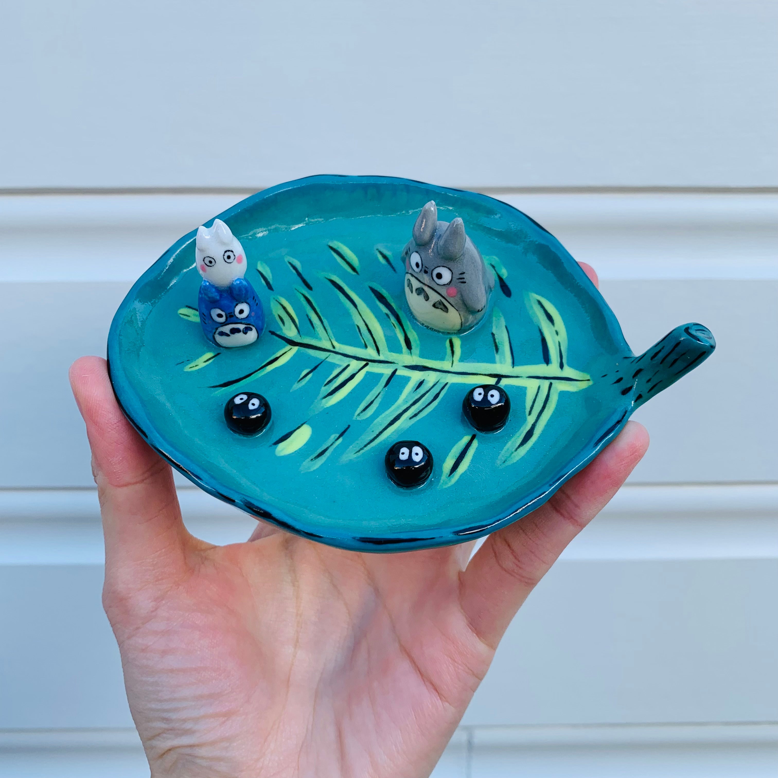 Totoro and friends leaf trinket dish