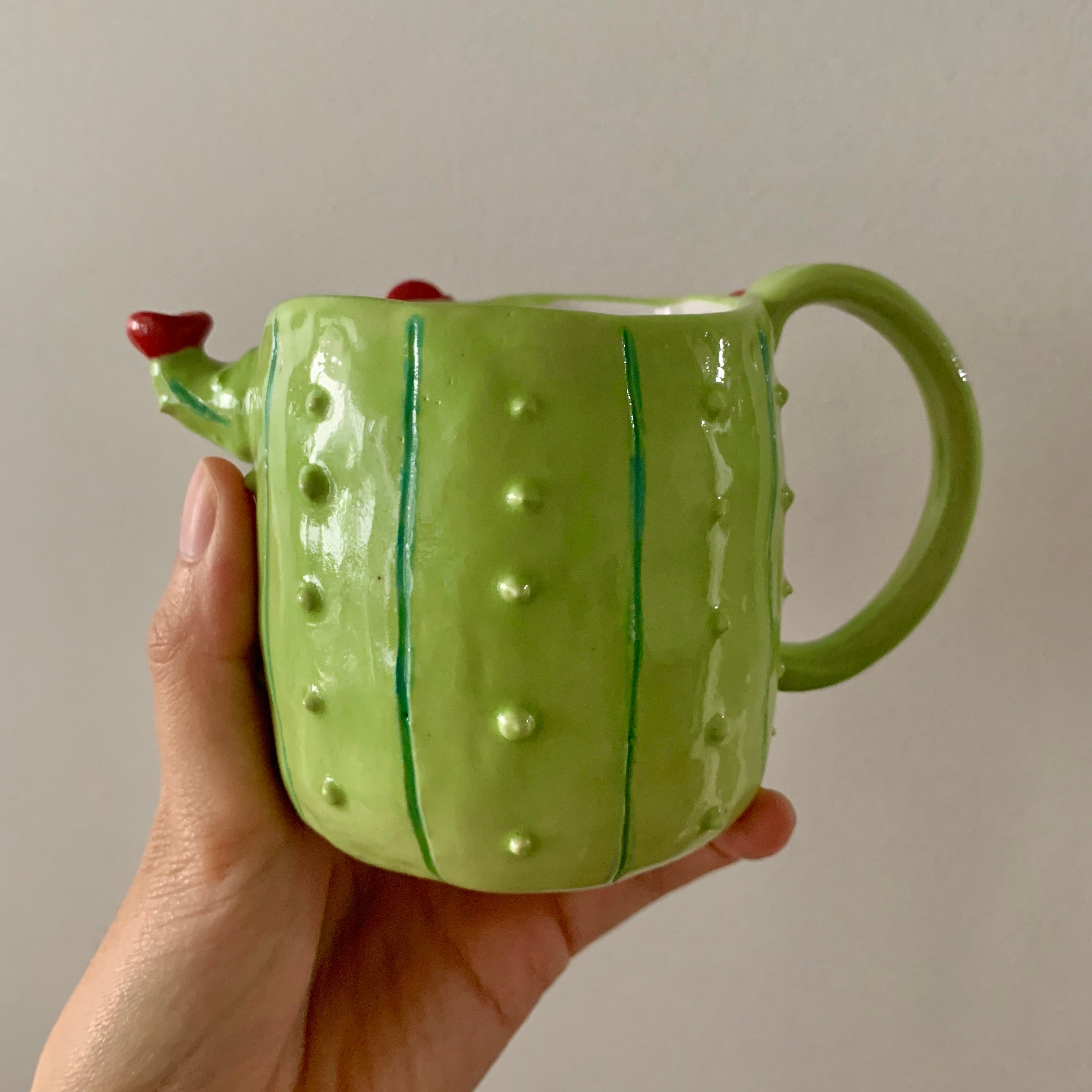 Flowery cactus mug