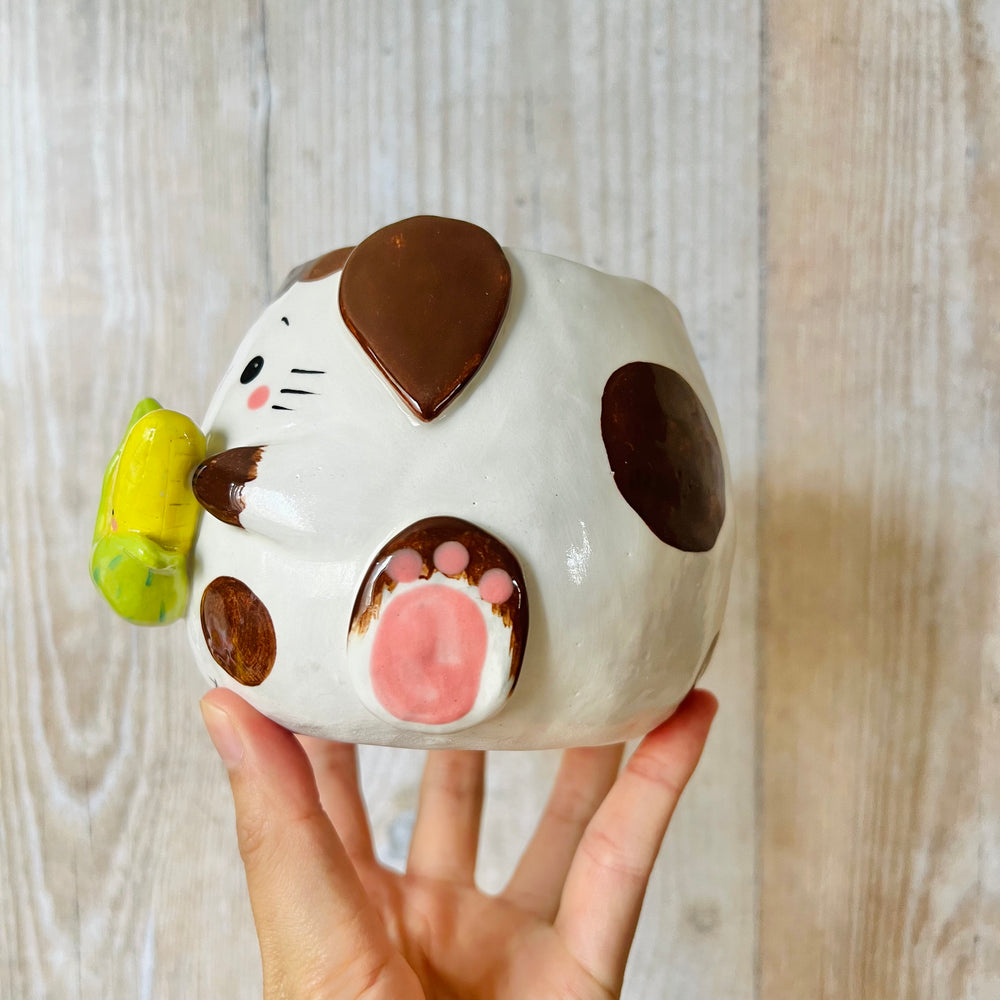 BUNNY POT with corn cob friend, photo 3 of 7