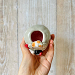 MINI TOTORO vase with cat and No Face friends