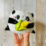 PANDA POT with corn cob friend