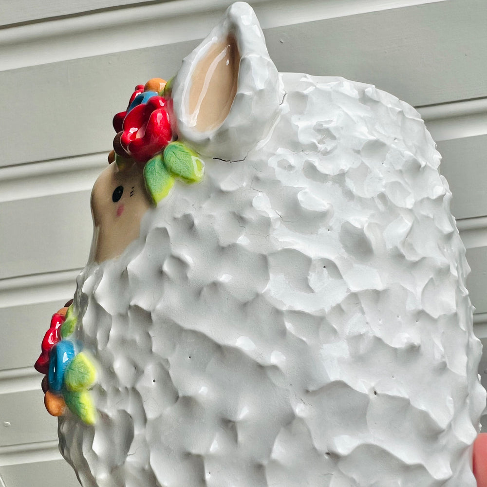 LARGE flowery llama pot, photo 7 of 7
