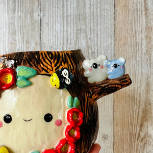 HAPPY TREE POT with Aussie animal friends