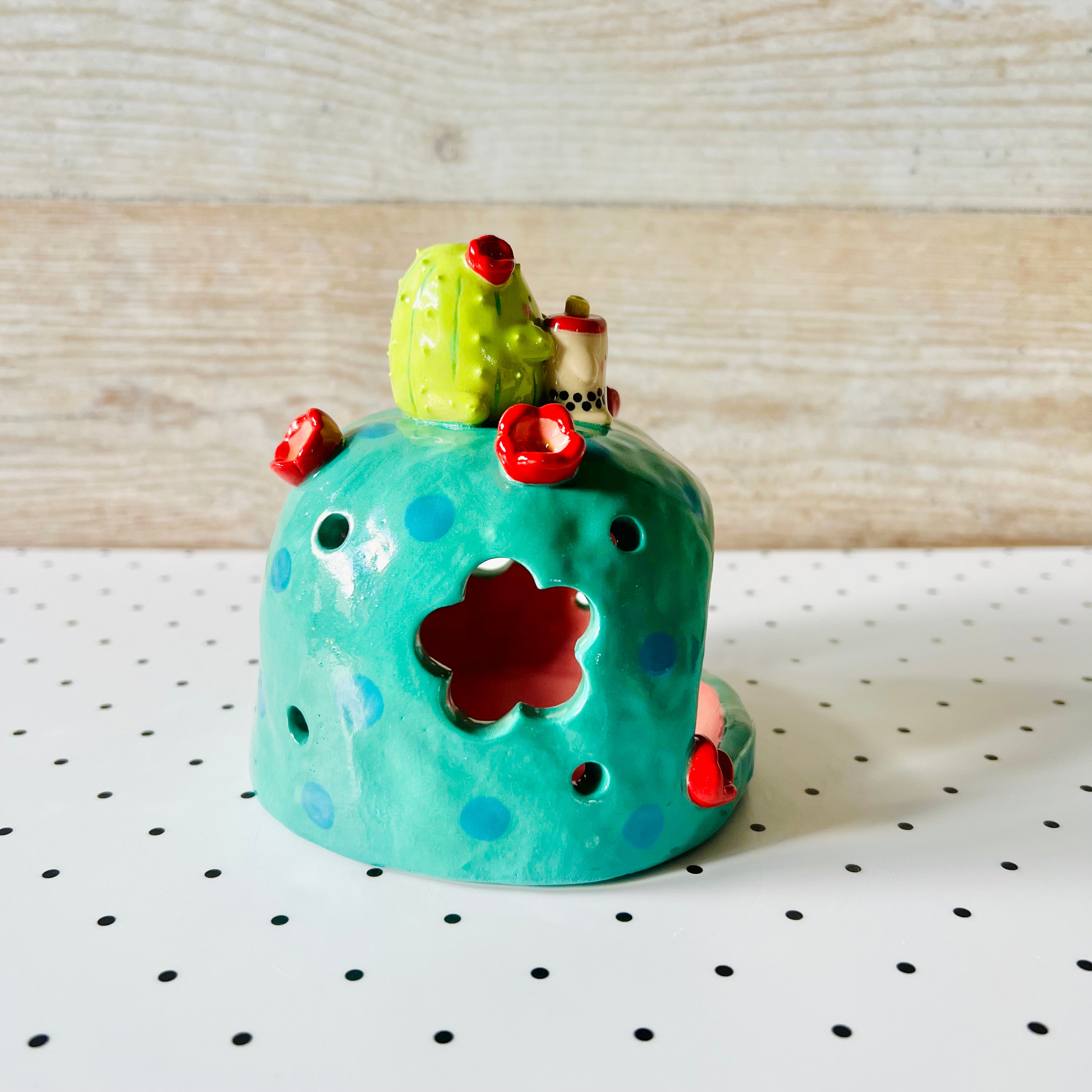 Classic cactus bubble tea candle holder