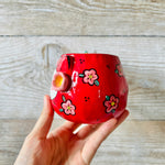 LNY DARUMA CAT MUG with mandarin friend