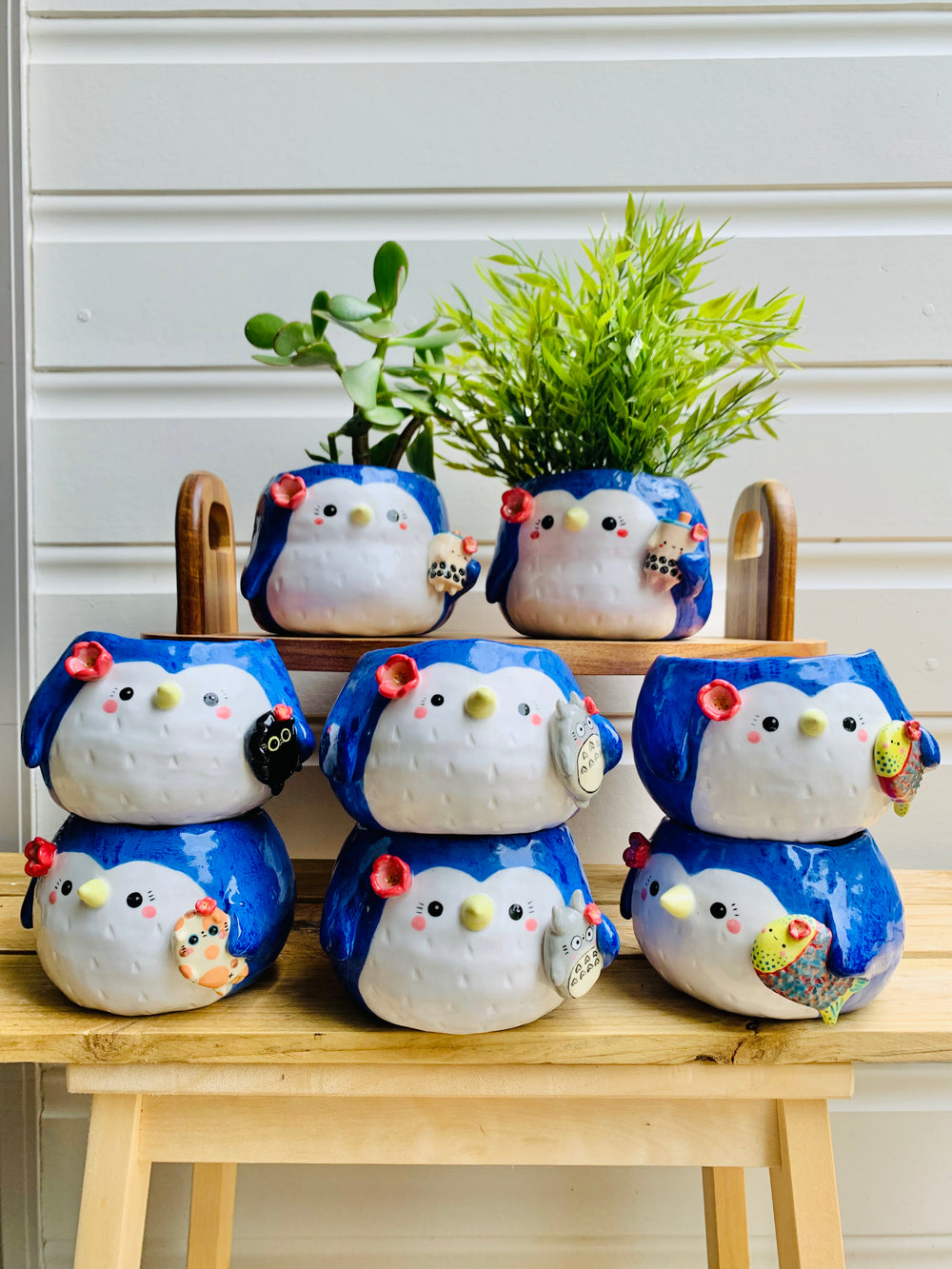 Penguin pot with Totoro friend, photo 11 of 11