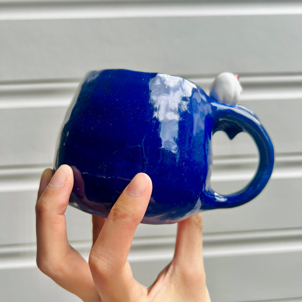 Halloween bat mug with ghost friend, photo 4 of 8