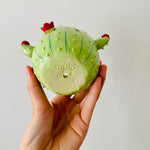 Flowery cactus pot