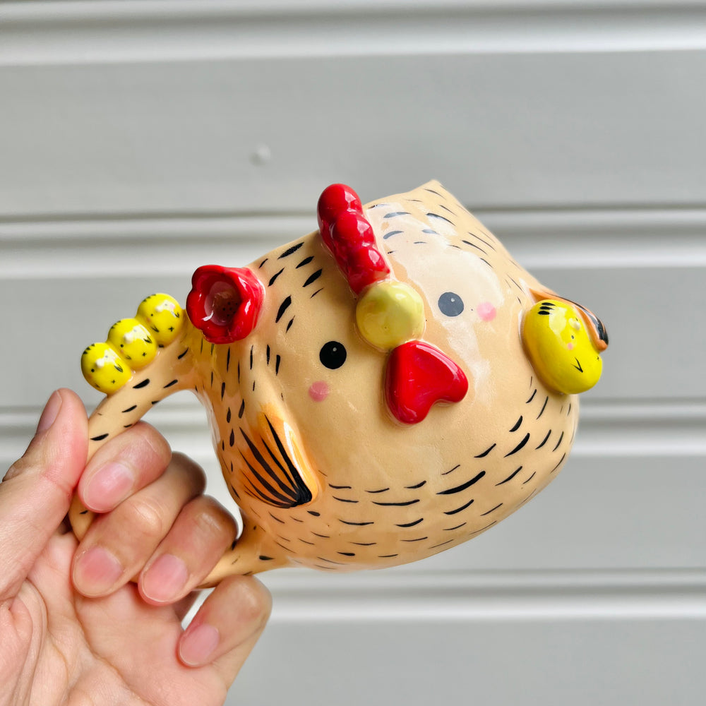 Orange chicken mug with chicks, photo 8 of 8