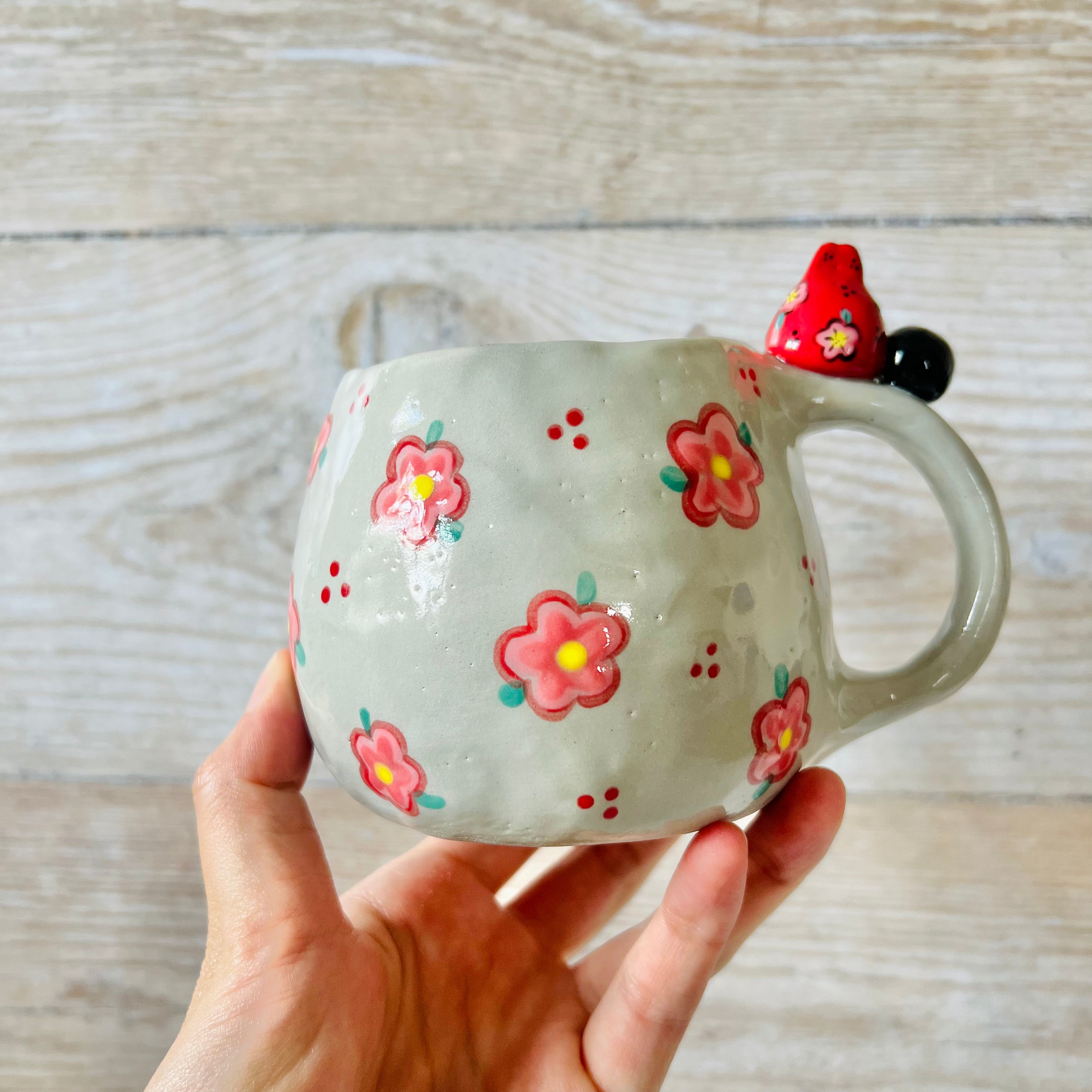 LNY TOTORO MUG with bunny and Daruma bunny friends