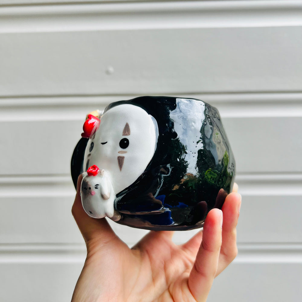 No Face mug with cat friends, photo 3 of 6