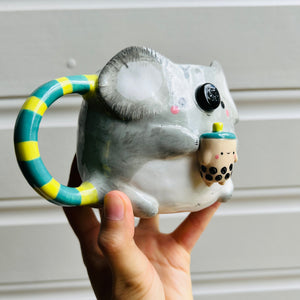 Koala Mug with Bubble Tea friend