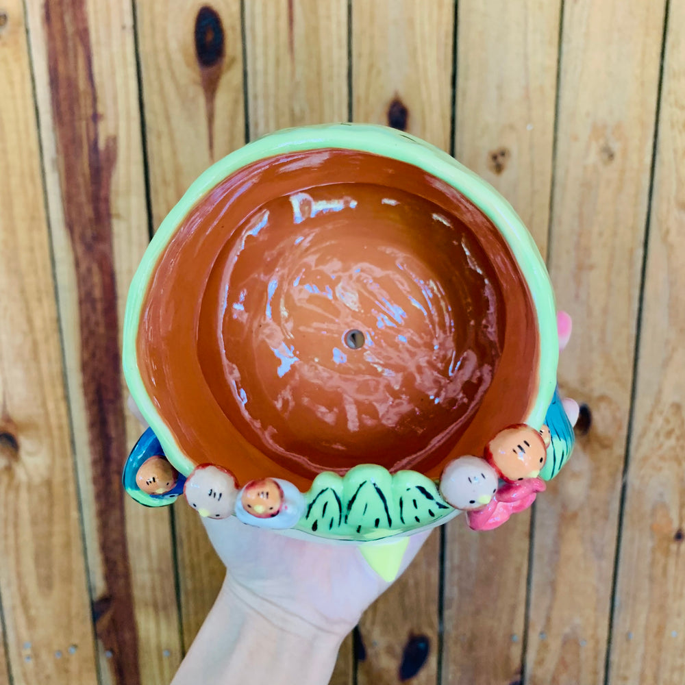 Big birdo pot with Totoro and baby bird friends, photo 5 of 10