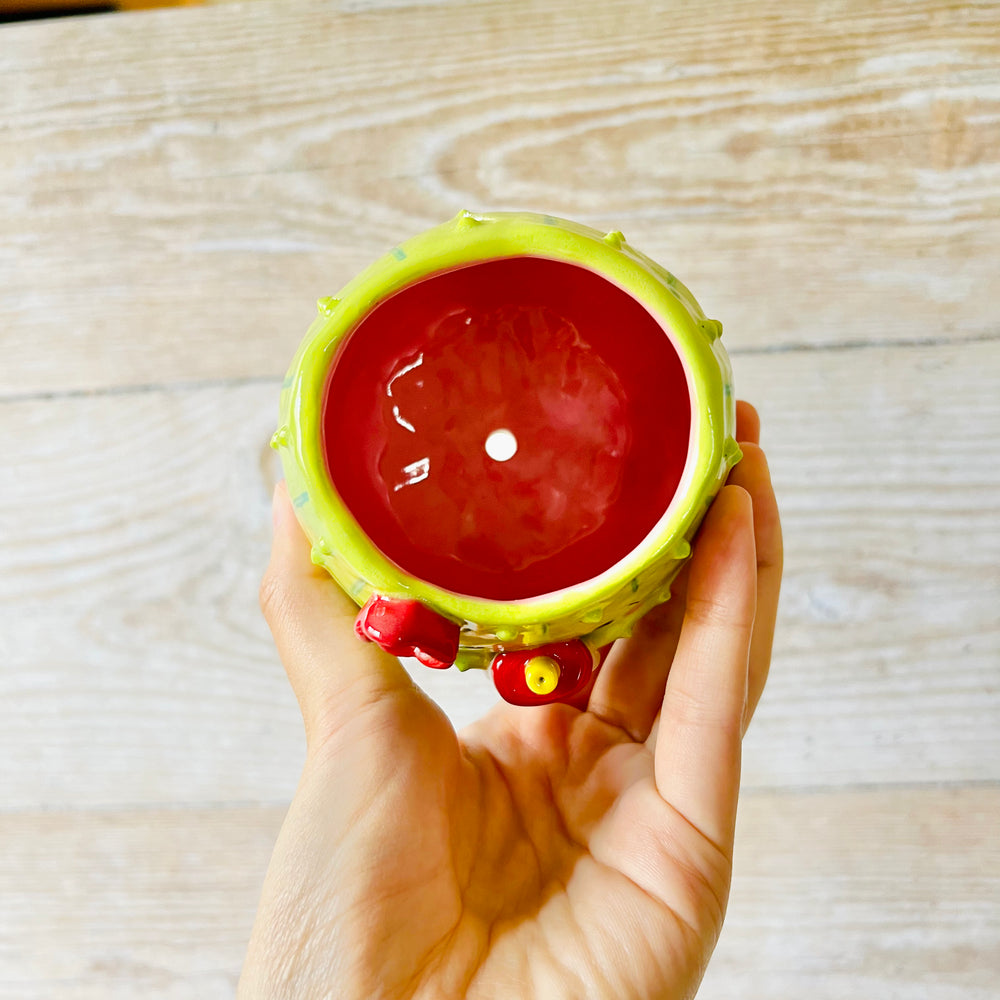 Small flowery cactus bubble tea pot, photo 6 of 8