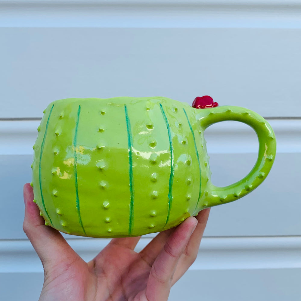 Light green flowery cactus with bubble tea friend, photo 5 of 9