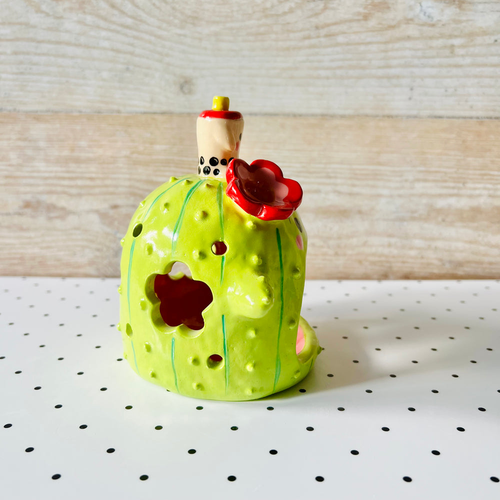 Cactus bubble tea candle holder, photo 4 of 8