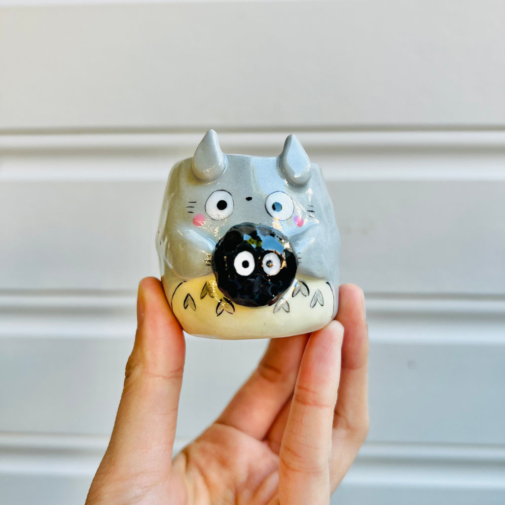 MINIS Totoro with soot sprite friend