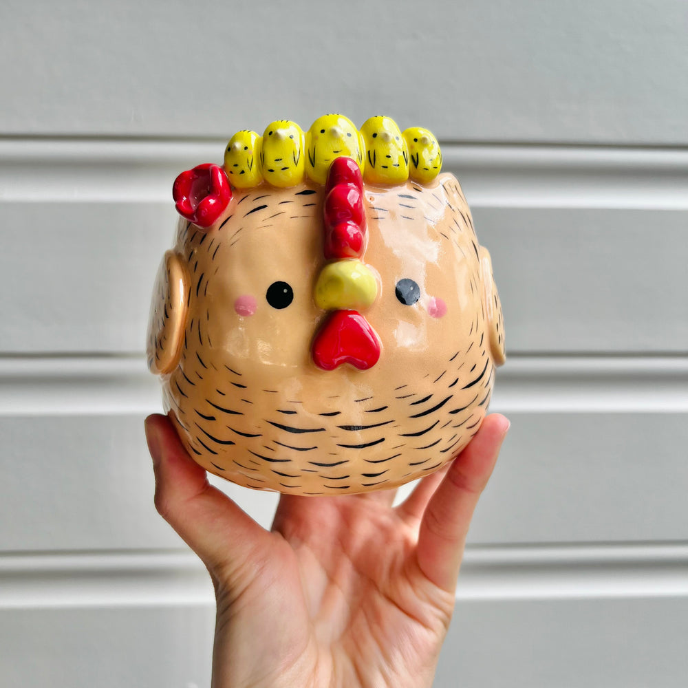 Orange chick crown chicken pot, photo 1 of 9