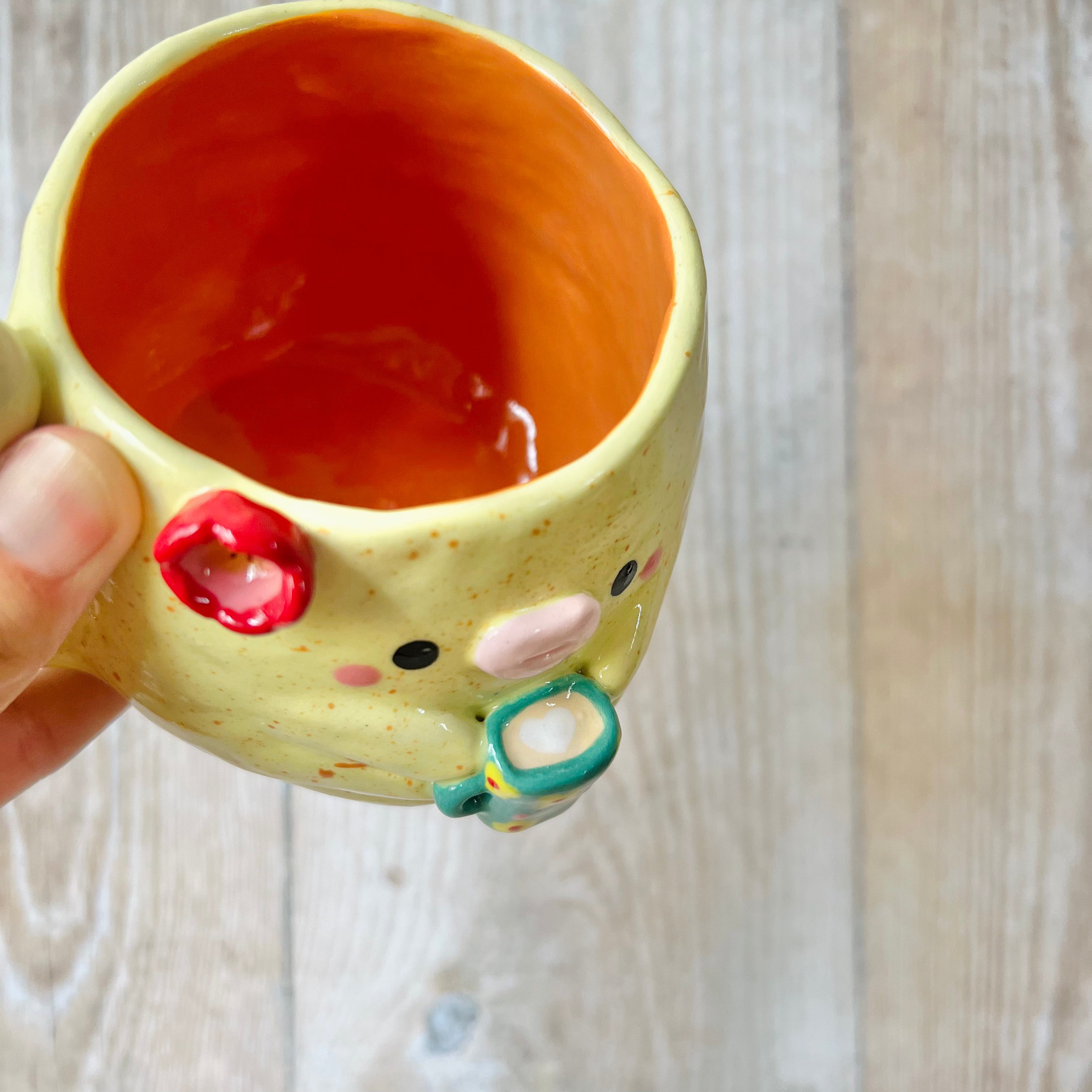 TARDIGRADE mug with flowery mug friend