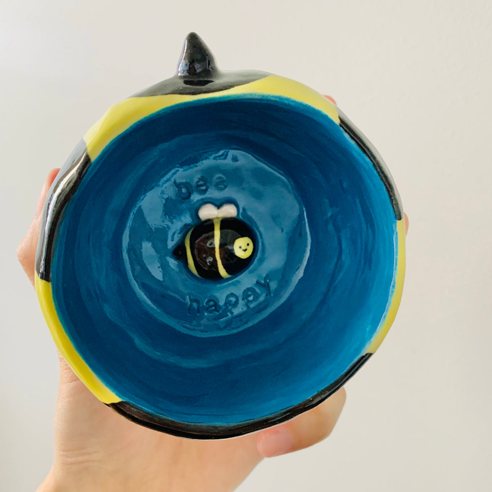 BLUE ‘Bee happy’ snack bowl, photo 5 of 5