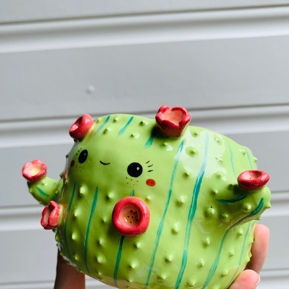 Flowery cactus pot, photo 7 of 9