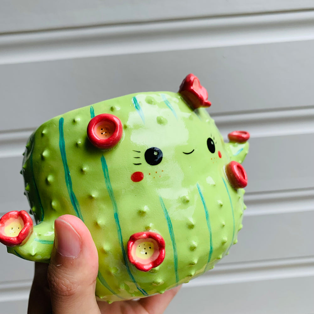 Flowery cactus pot, photo 6 of 8
