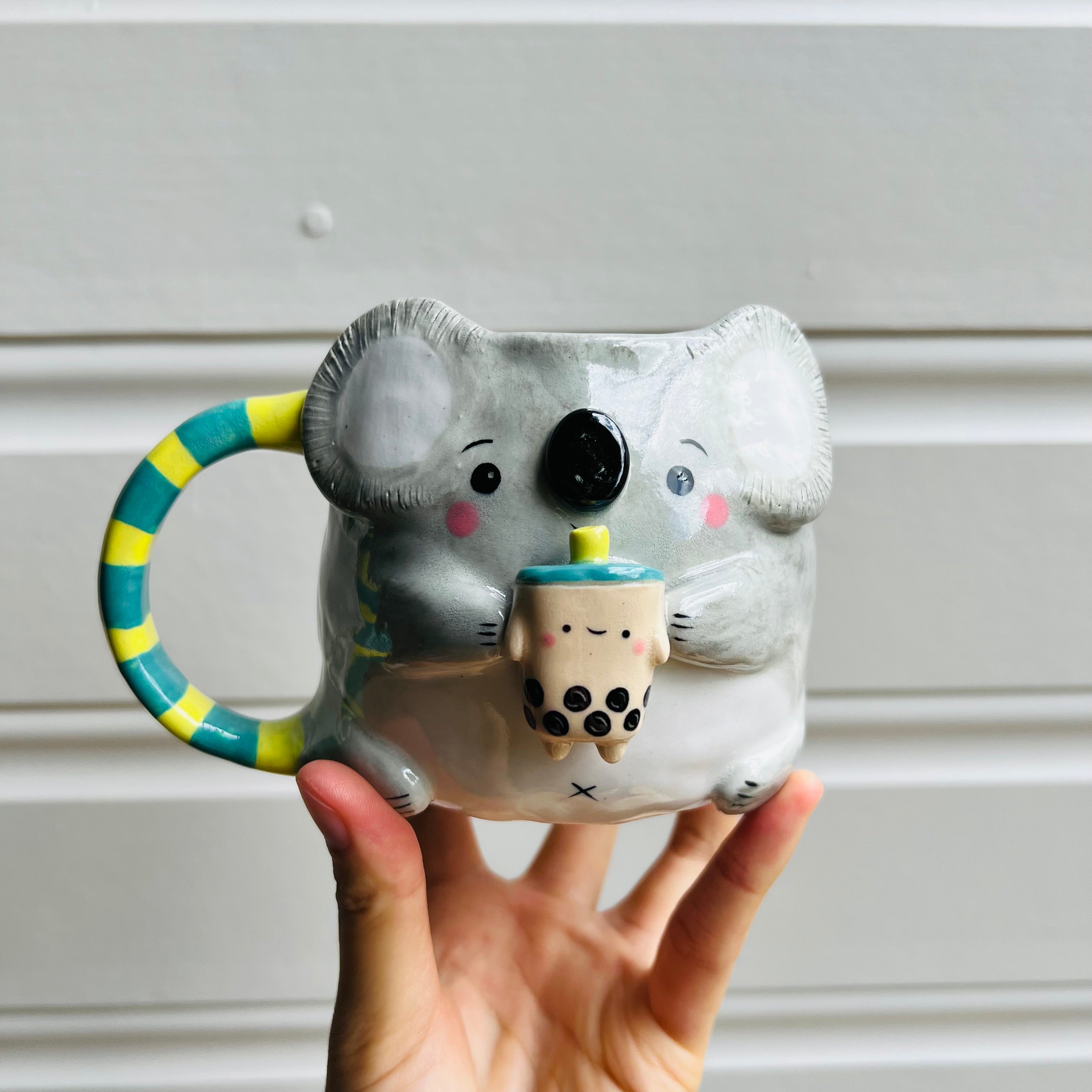 Koala Mug with Bubble tea friend