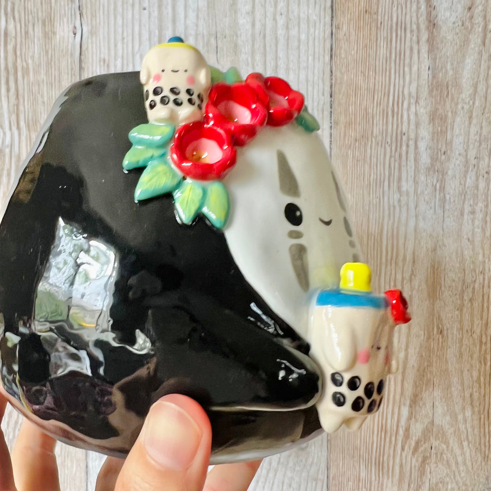 Flowery NO FACE POT with bubble tea friends, photo 6 of 9