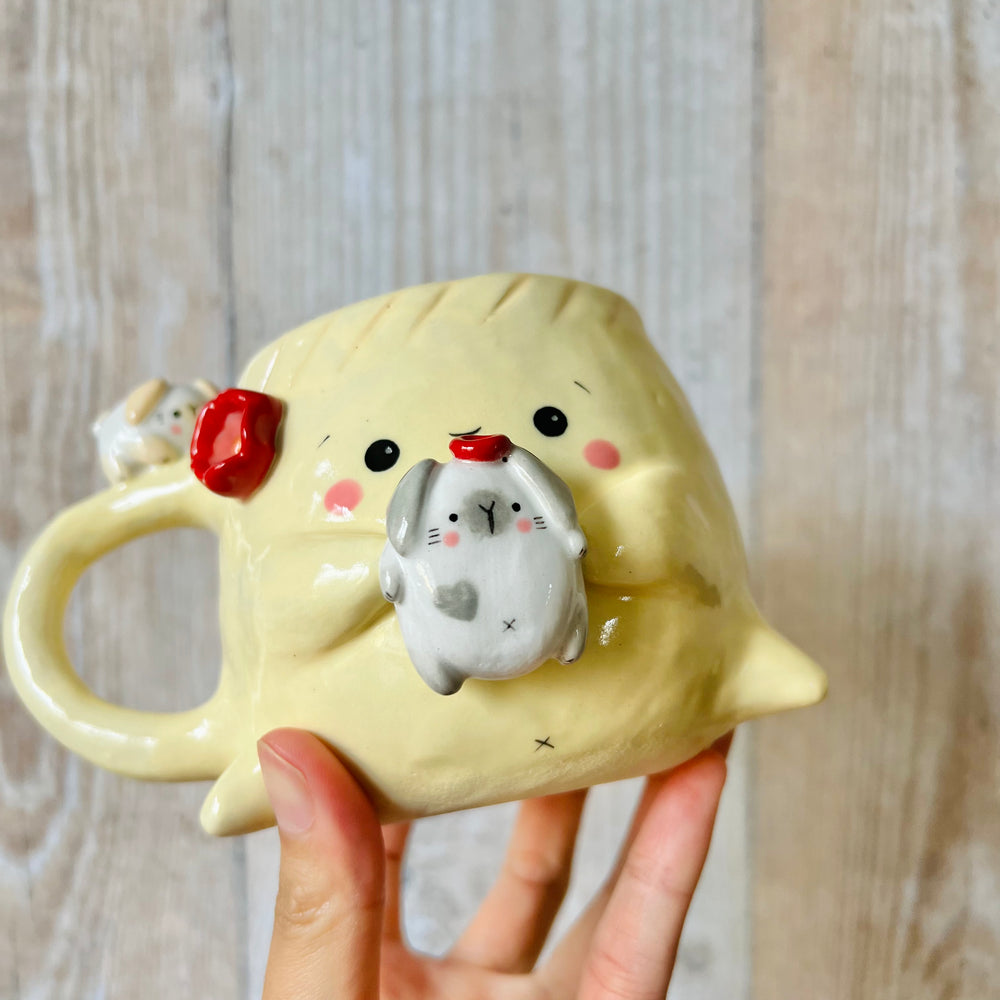 DUMPLING MUG with bunny friends, photo 8 of 8