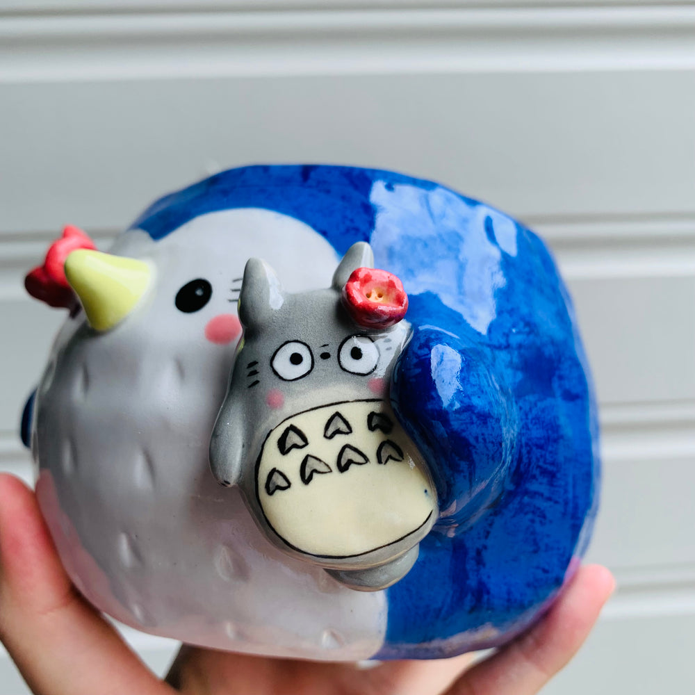 Penguin pot with Totoro friend, photo 3 of 11