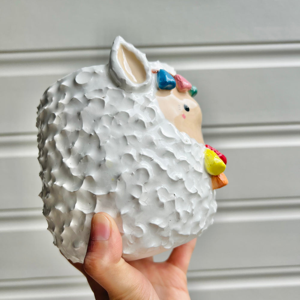 LARGE tassel llama pot, photo 2 of 9