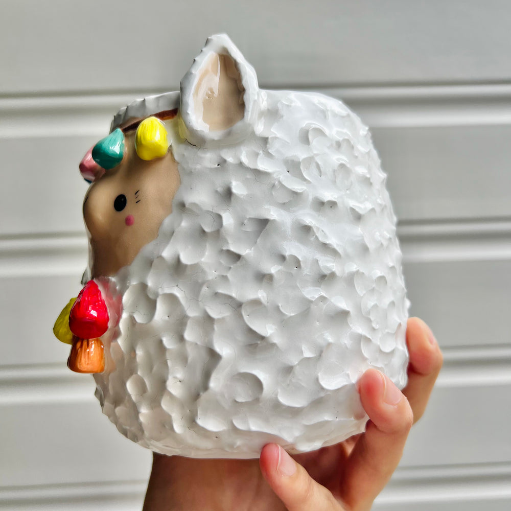 LARGE tassel llama pot, photo 3 of 9