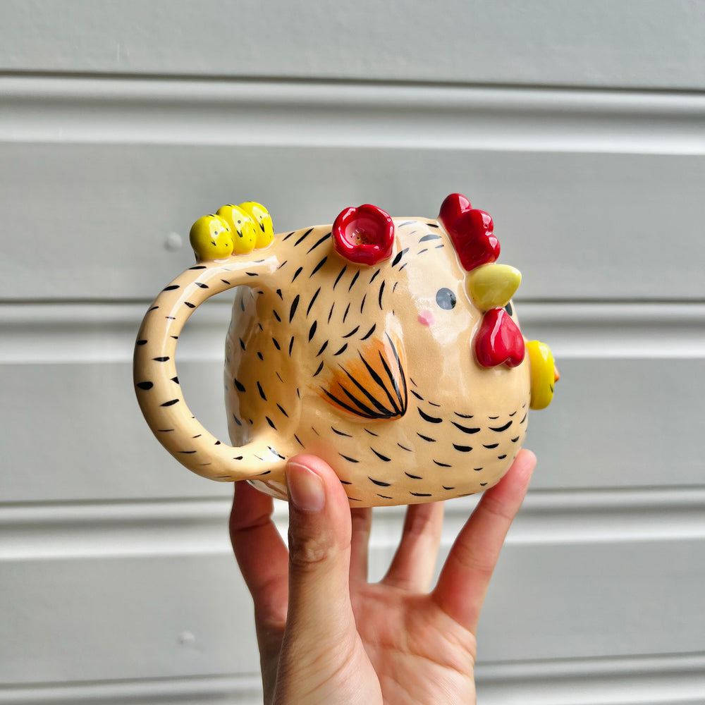 Orange chicken mug with chicks, photo 2 of 7