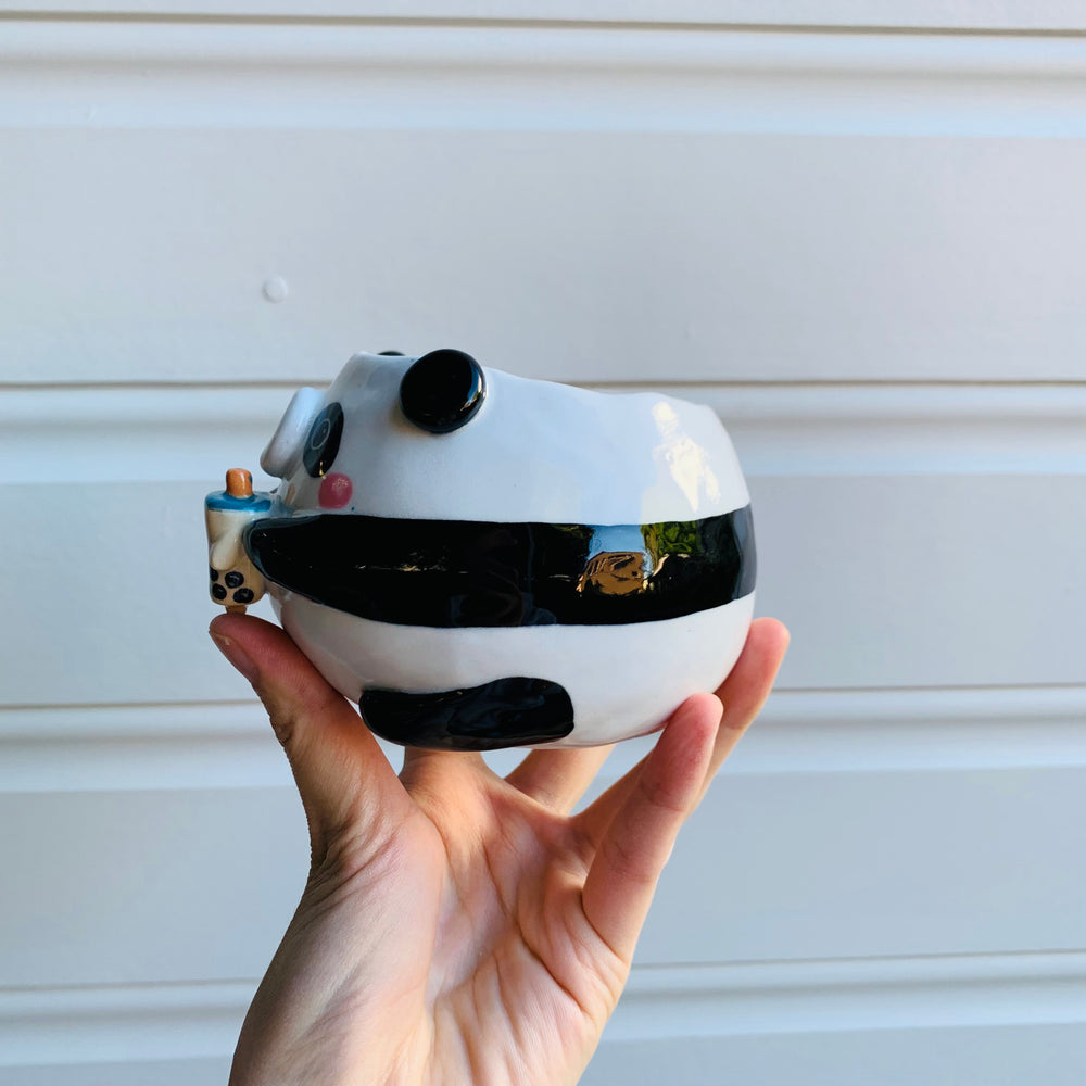 Panda mug with bubble tea friend, photo 3 of 8