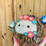 Happy tree pot with Totoro friends