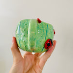 Flowery cactus mug with lady bug friend - approx. 250ml