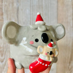 STOCKING KOALA POT with koala baby