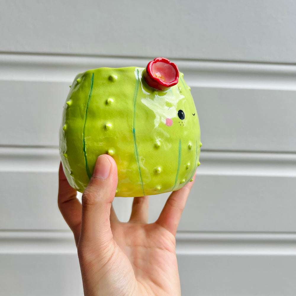 Flowery cactus pot, photo 2 of 7