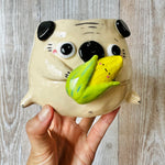 PUGGO POT with corn cob friend