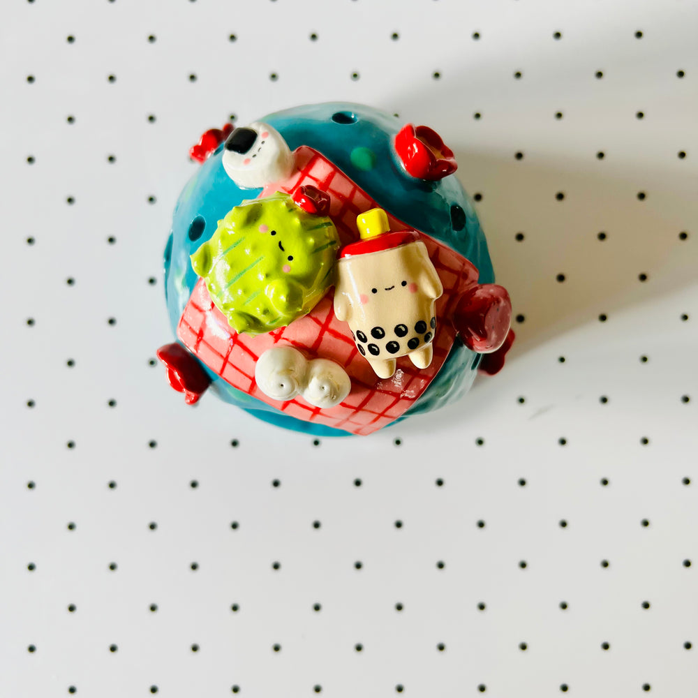 Cactus bubble tea picnic candle holder, photo 2 of 7