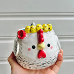 White chick crown chicken pot