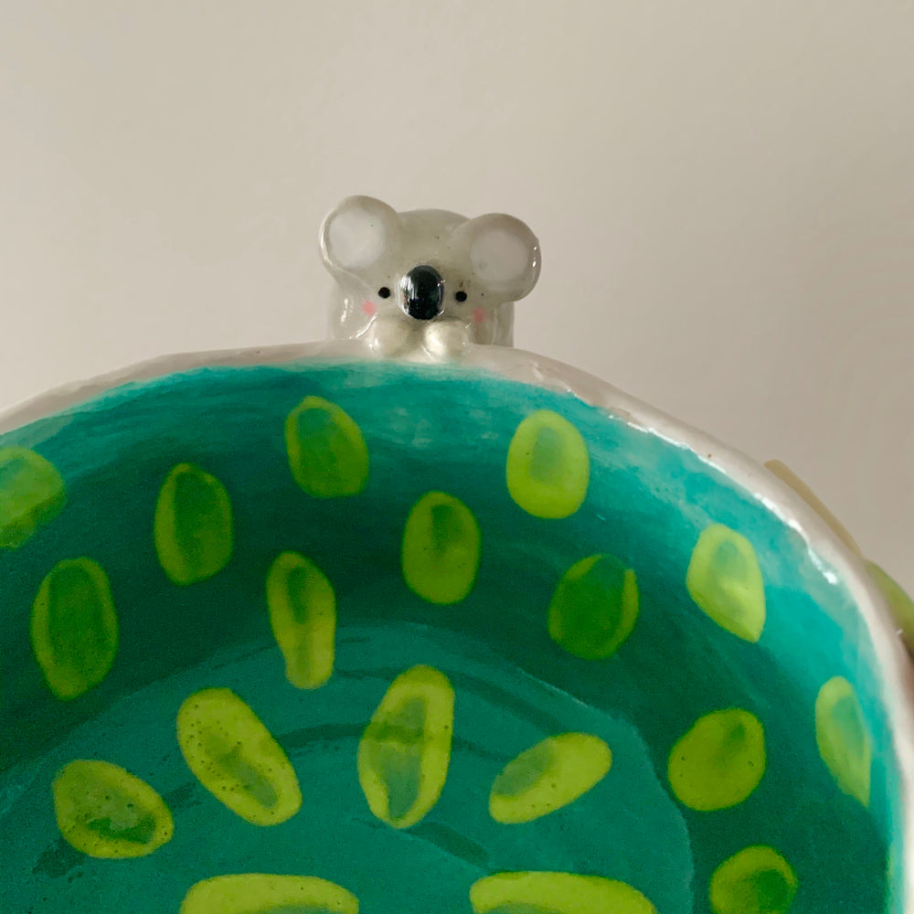 Flower crown lamb snack bowl with koala friend, photo 6 of 8
