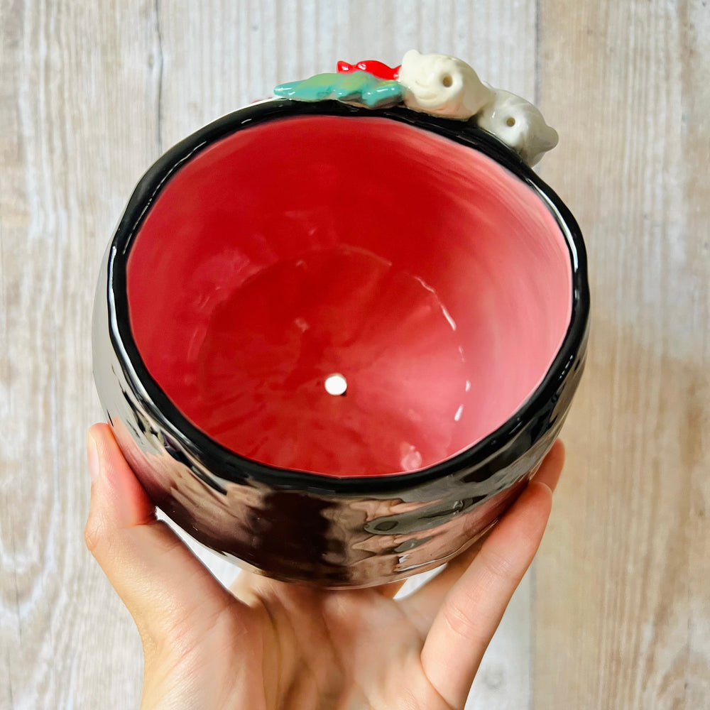 Flowery NO FACE POT with dumpling friends, photo 5 of 7