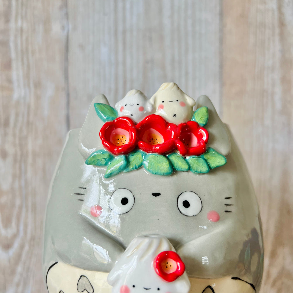 Flowery TOTORO POT with dumpling friends, photo 6 of 8