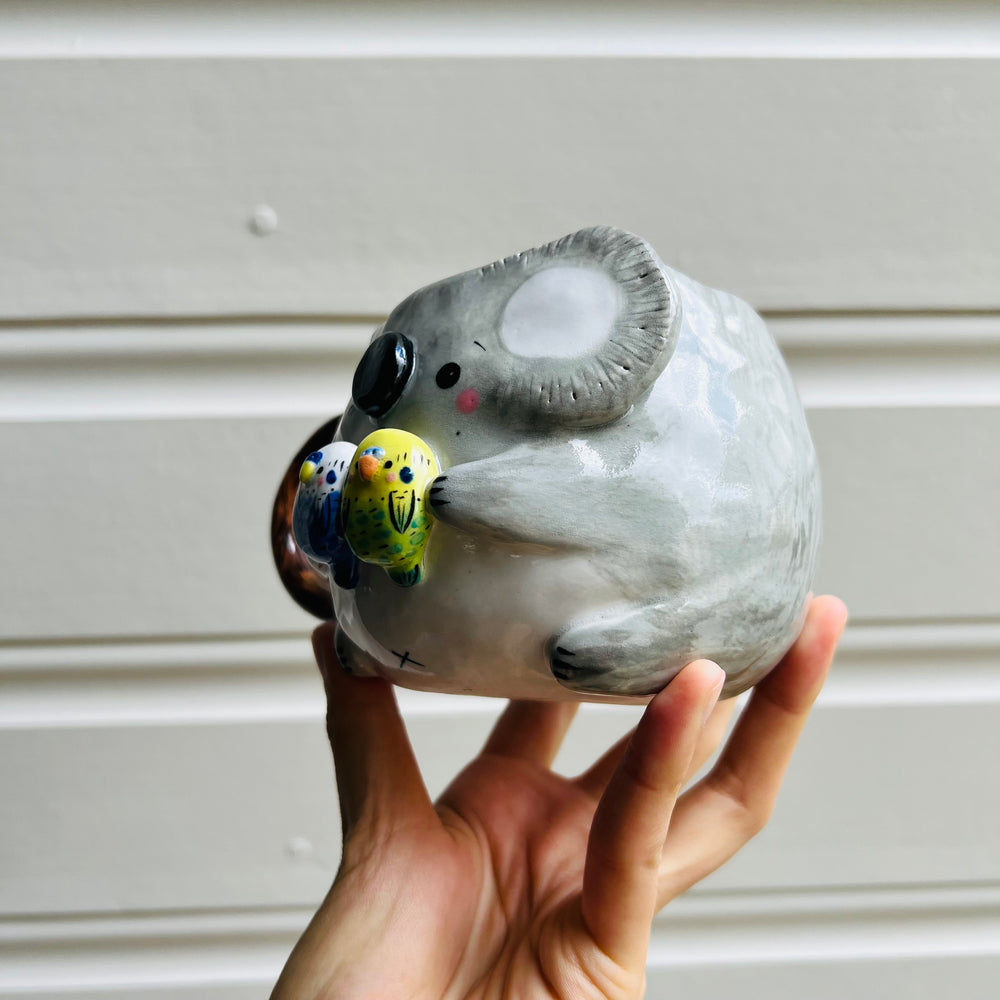 Koala Mug with Budgie friends, photo 3 of 5